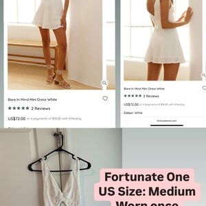 White Mini Dress with Open Back